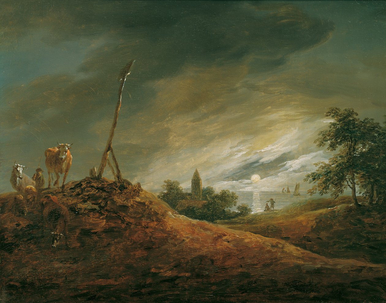 wieczorny krajobraz autorstwa Johann Christian Brand