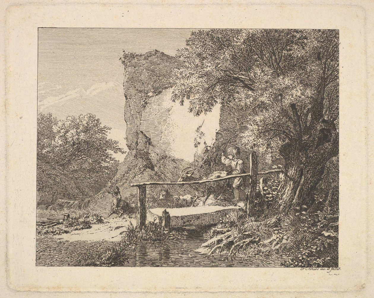 Chłopiec z trzema kozami, 1815. autorstwa Johann Christian Erhard