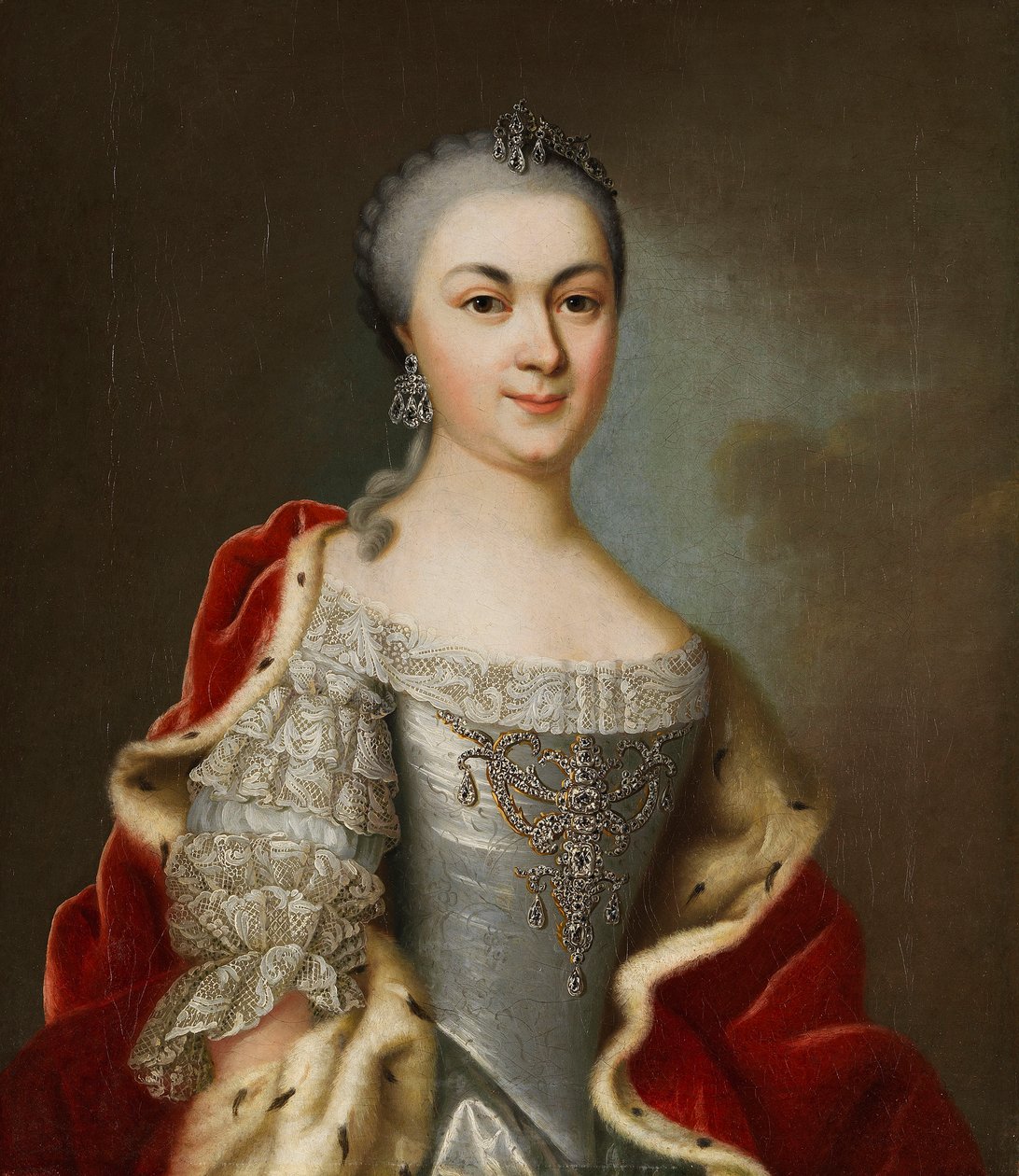 Portret księżnej Marii Ludwiki Albertyny z Hesji-Darmstadt, ok. 1760 r. autorstwa Johann Christian Fiedler