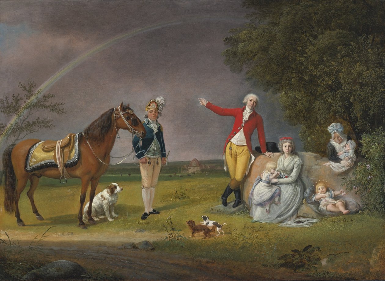 Portret księcia Aleksandra Michajłowicza Belosselsky-Belozersky 1752-1809 i jego rodziny autorstwa Johann Christian Klengel