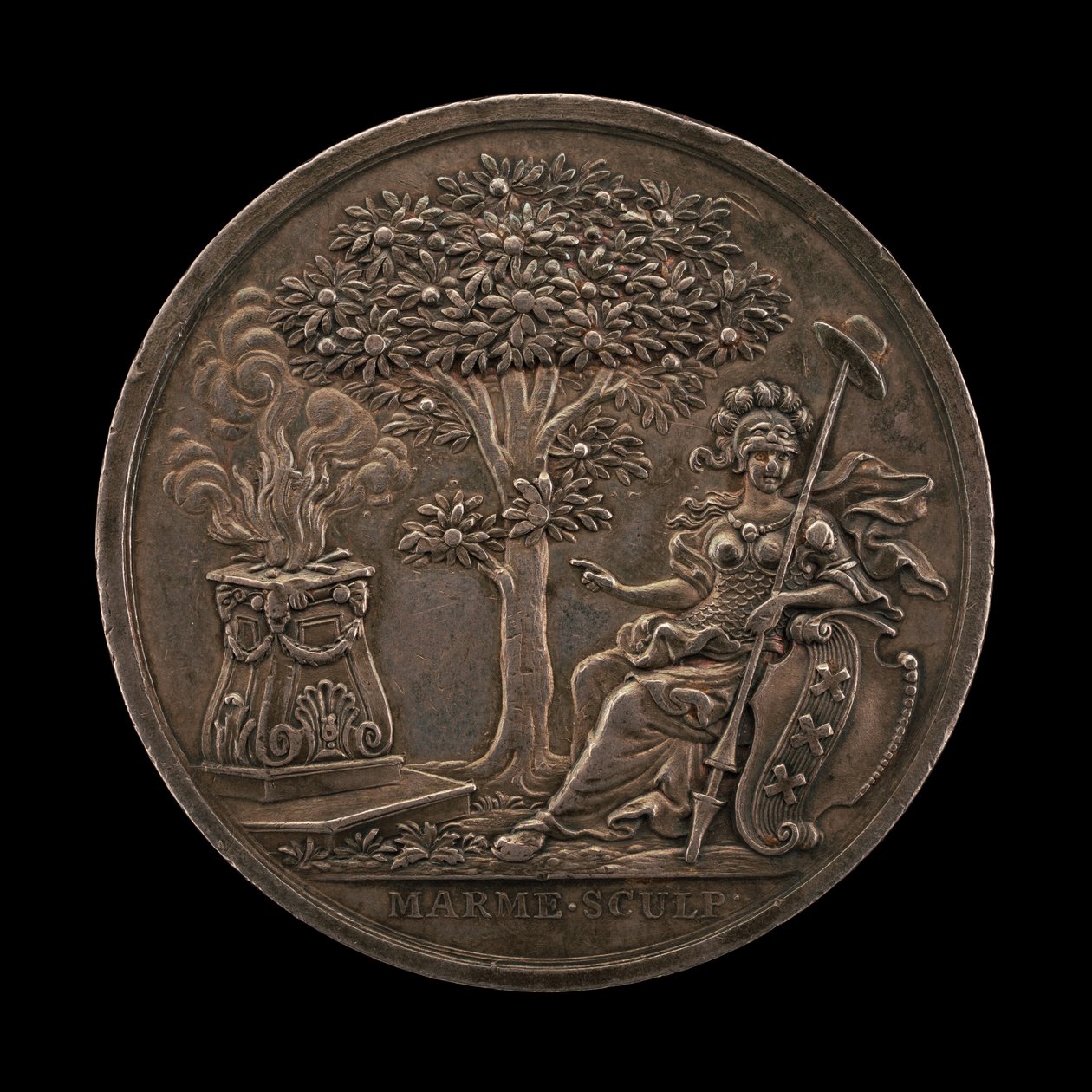 Minerwa zachęcająca państwo [rewers], 1747. autorstwa Johann Christian Marmé
