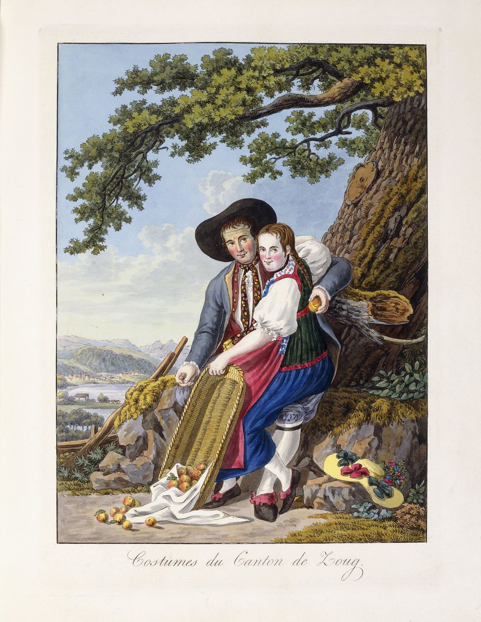 Kostiumy z kantonu Zoug, 1819 autorstwa Johann Christian Reinhardt