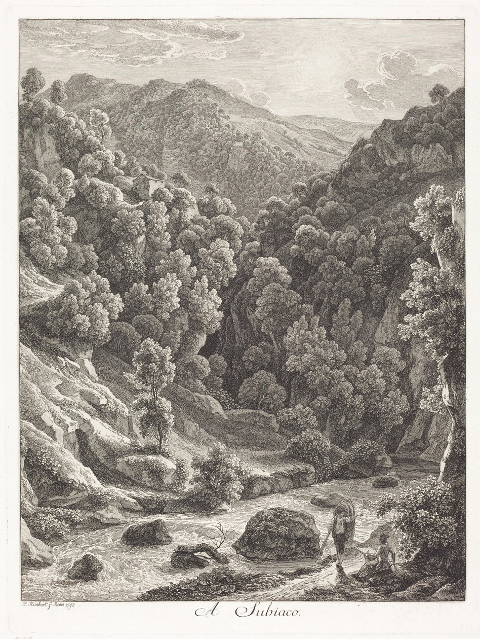 W Subiaco (w pobliżu Subiaco) autorstwa Johann Christian Reinhart