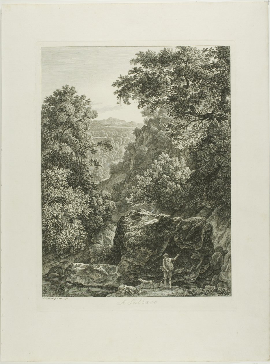 Subiaco, z malowniczo wytrawionych broszur z Włoch autorstwa Johann Christian Reinhart