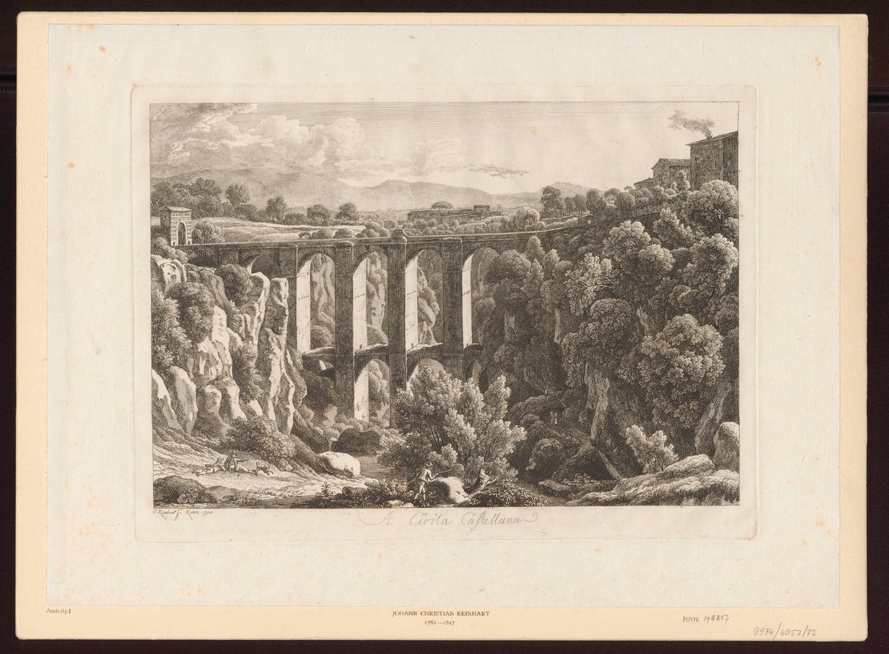 Akwedukty – Civita Castellana autorstwa Johann Christian Reinhart