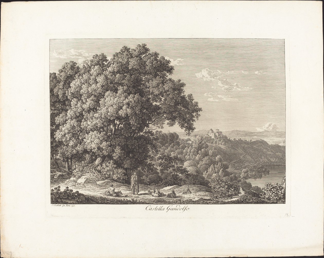 Castella Gandolfo autorstwa Johann Christian Reinhart