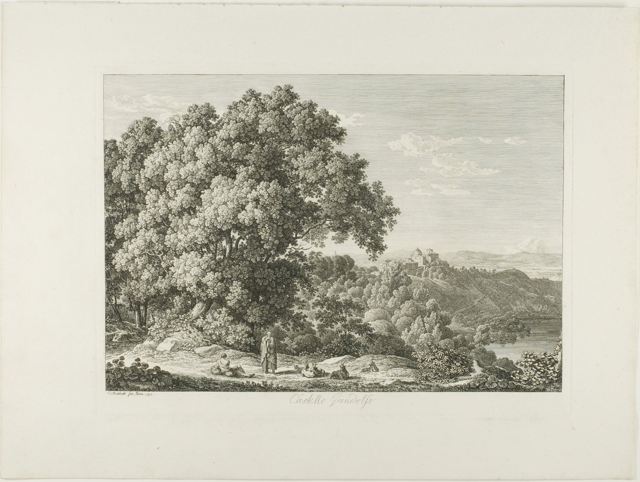 Zamek Gandolfo autorstwa Johann Christian Reinhart