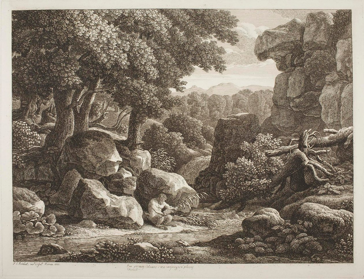 Krajobraz leśny autorstwa Johann Christian Reinhart
