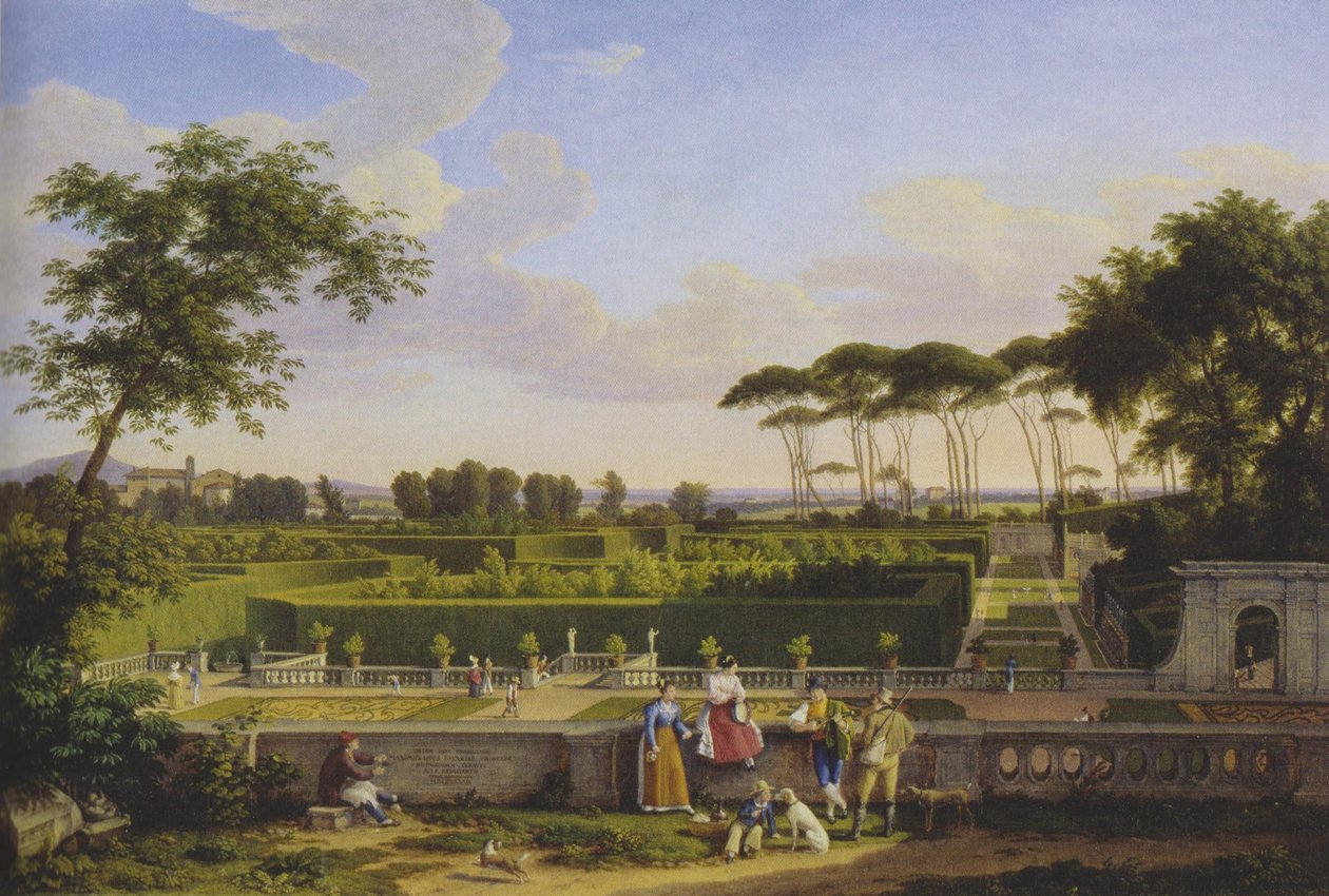 Niemcy: w parku Villa Doria Pamphilj autorstwa Johann Christian Reinhart