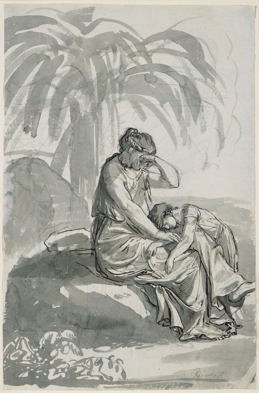 Hagar i Ismael na pustyni autorstwa Johann Christian Reinhart