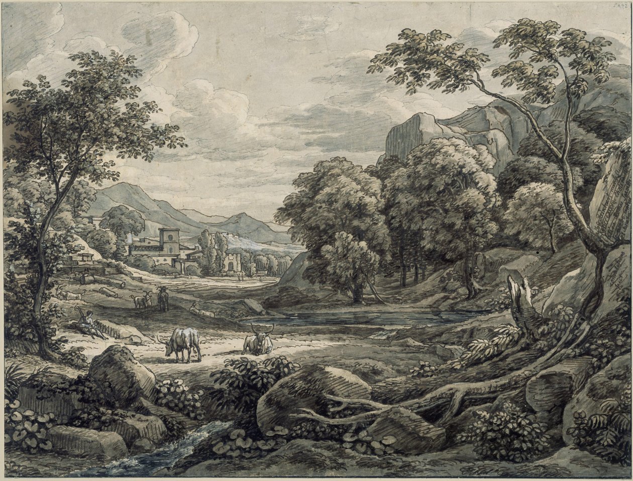 Pejzaż idealny autorstwa Johann Christian Reinhart