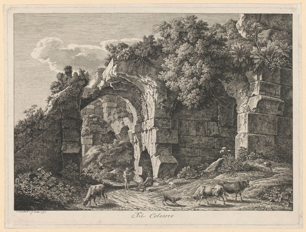 Pejzaż - W Koloseum autorstwa Johann Christian Reinhart