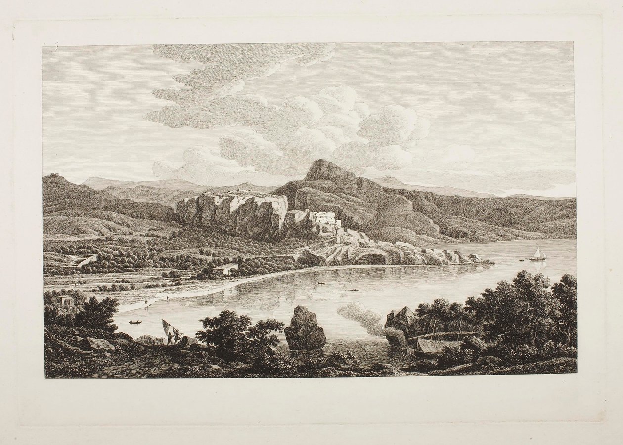Widok ruin Karthai na wyspie Keos autorstwa Johann Christian Reinhart