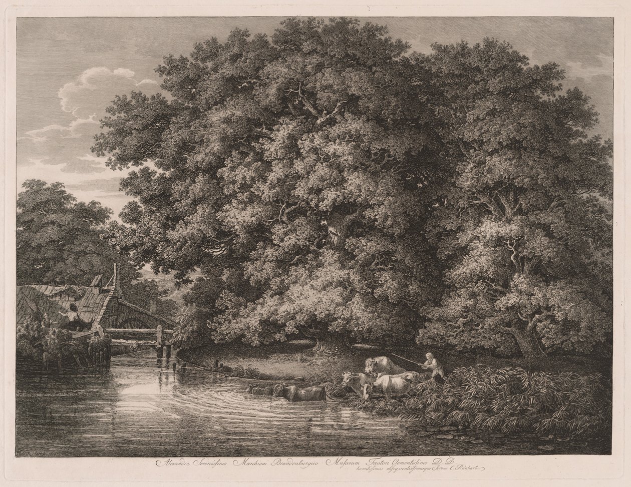 Młyn w Great Oaks autorstwa Johann Christian Reinhart