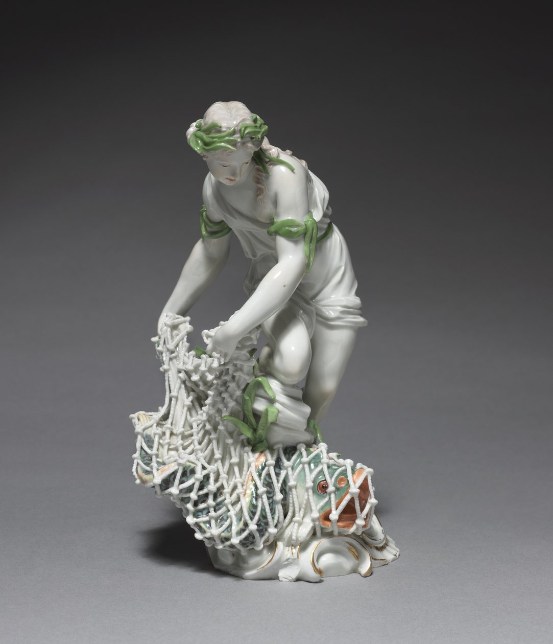 Rybka, fabrykant Ludwigsburg Fabryka Porcelany, Niemcy, ok. 1765 (porcelana z dekoracją emaliowaną i złoconą) autorstwa Johann Christian Wilhelm Beyer