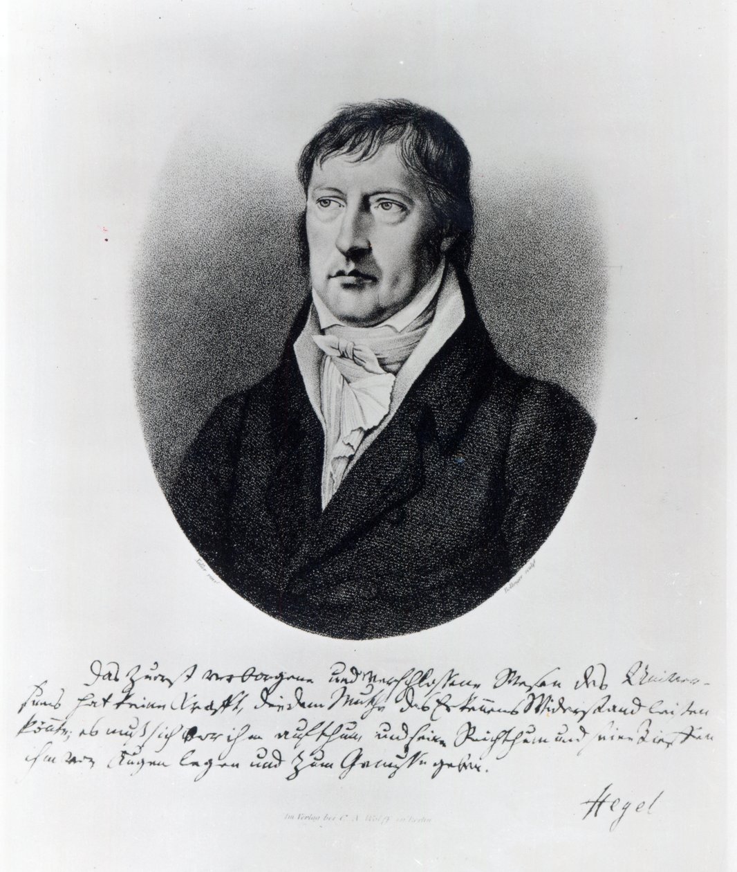 Георг Вильгельм Фридрих Хегел, Ф.В.Боллингерийн сийлбэр, 1825 оны орчим autorstwa Johann Christian Xeller