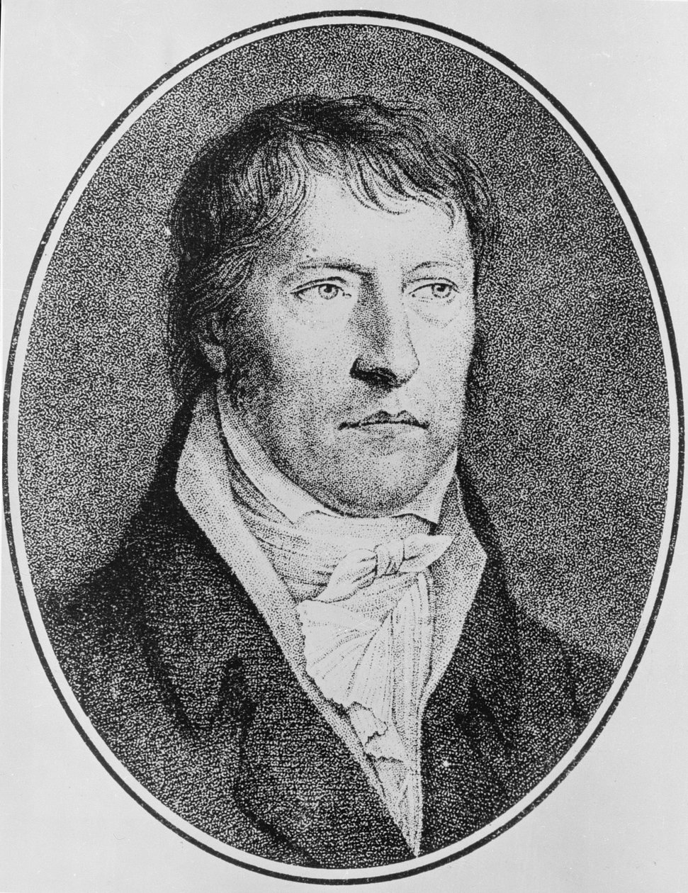 Portret Georga Wilhelma Friedricha Hegla (1770-1831), niemieckiego filozofa, rytowany ok. 1825 przez F.W. Bollingera (1777-1825) autorstwa Johann Christian Xeller