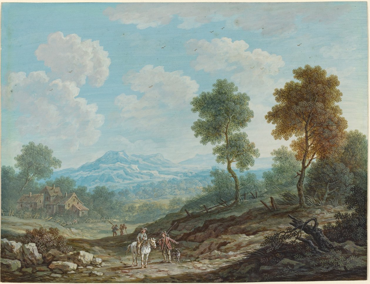 Podróżnicy w Szerokiej Dolinie, ok. 1930 1750. autorstwa Johann Christoph Dietzsch