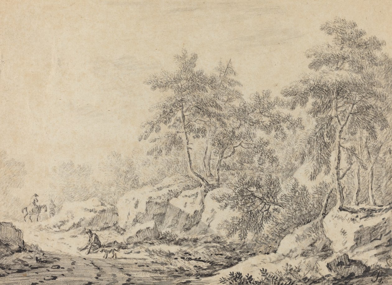 Podróżnicy w Rocky Wood. autorstwa Johann Christoph Dietzsch