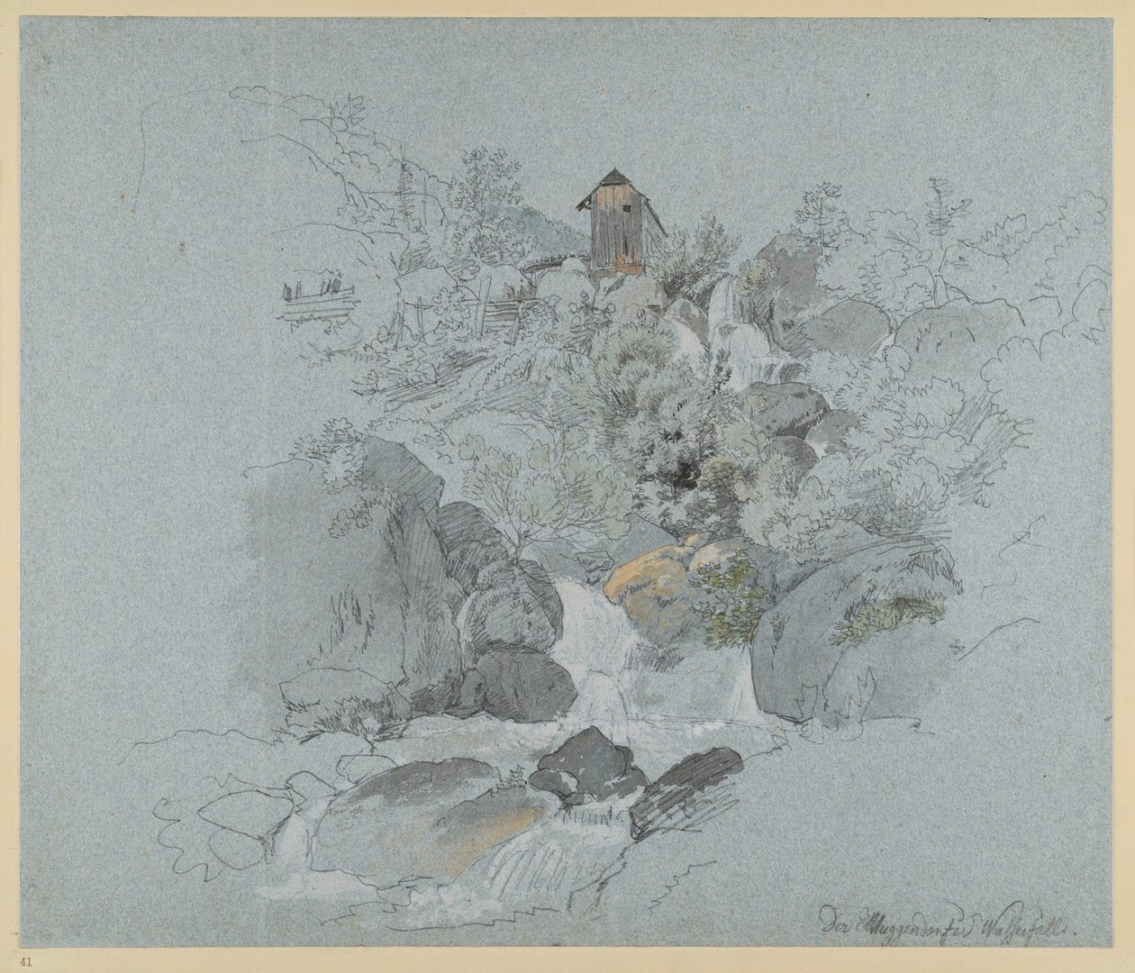 Wodospad w Muggendorfie autorstwa Johann Christoph Erhard