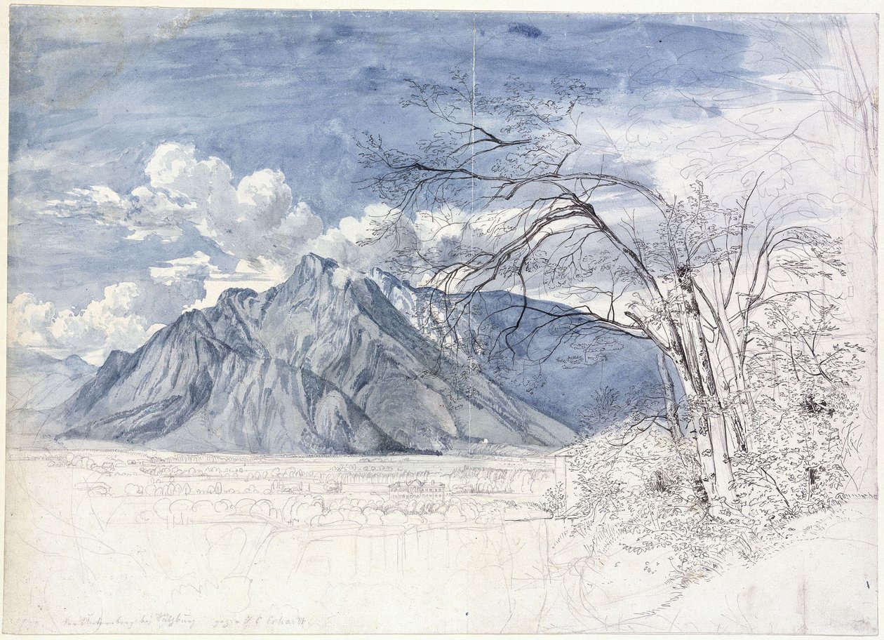 Góra Untersberg w pobliżu Salzburga autorstwa Johann Christoph Erhard