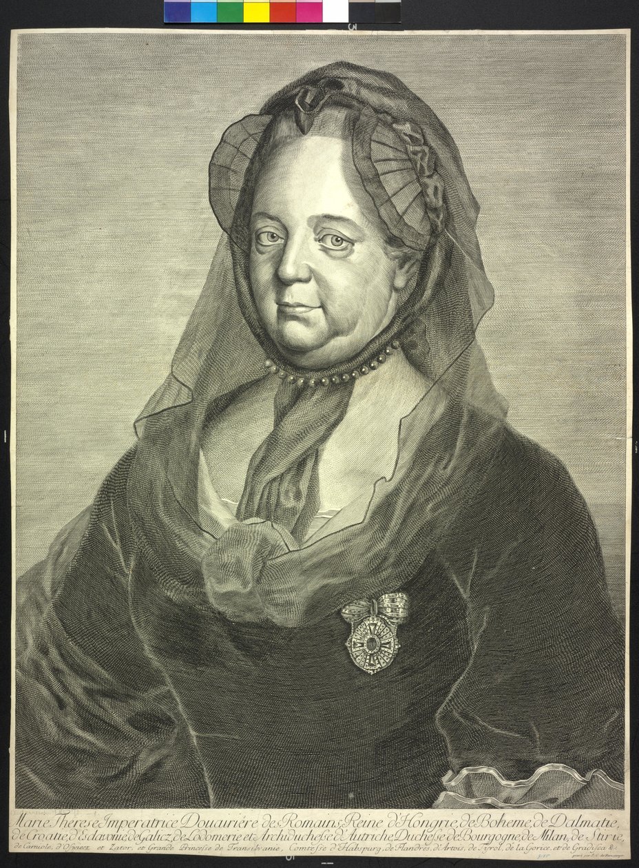 Święta Cesarzowa Rzymska Maria Teresa (rycina) autorstwa Johann Christoph von Reinsperger