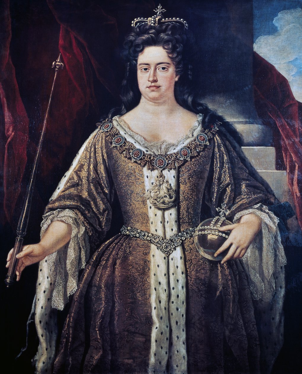 Portret królowej Anny, ok. 1702 (olej na płótnie) autorstwa Johann Closterman