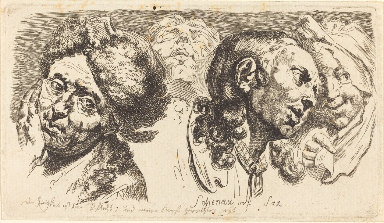 Cztery głowy autorstwa Johann Eleazar Schenau