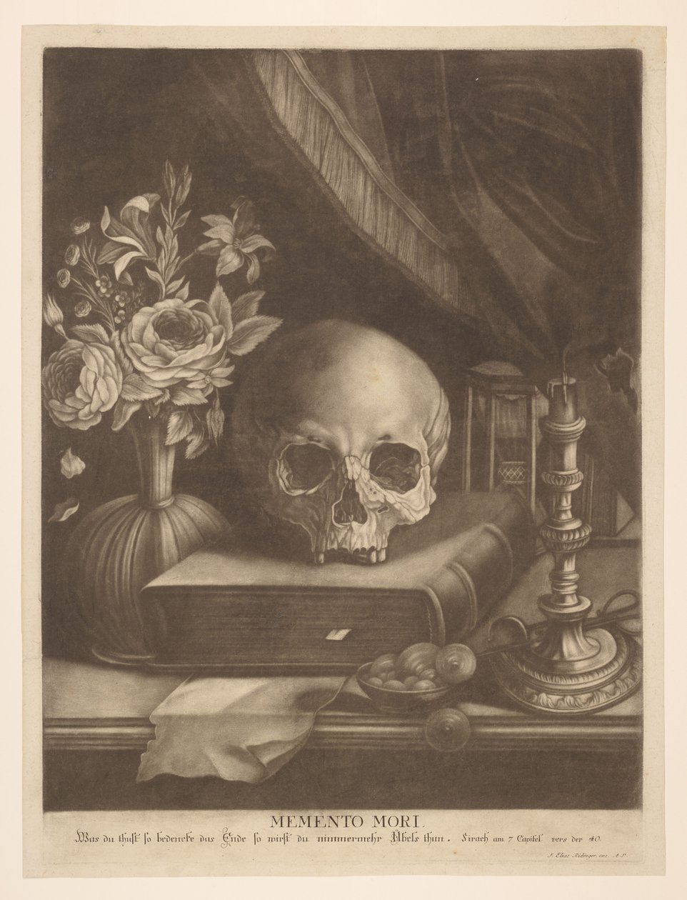 Memento mori autorstwa Johann Elias Ridinger