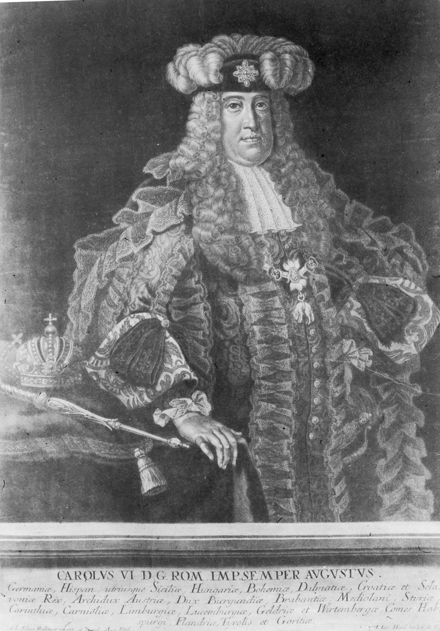 Karol VI (1685-1740), Święty Cesarz Rzymski autorstwa Johann Elias Ridinger or Riedinger