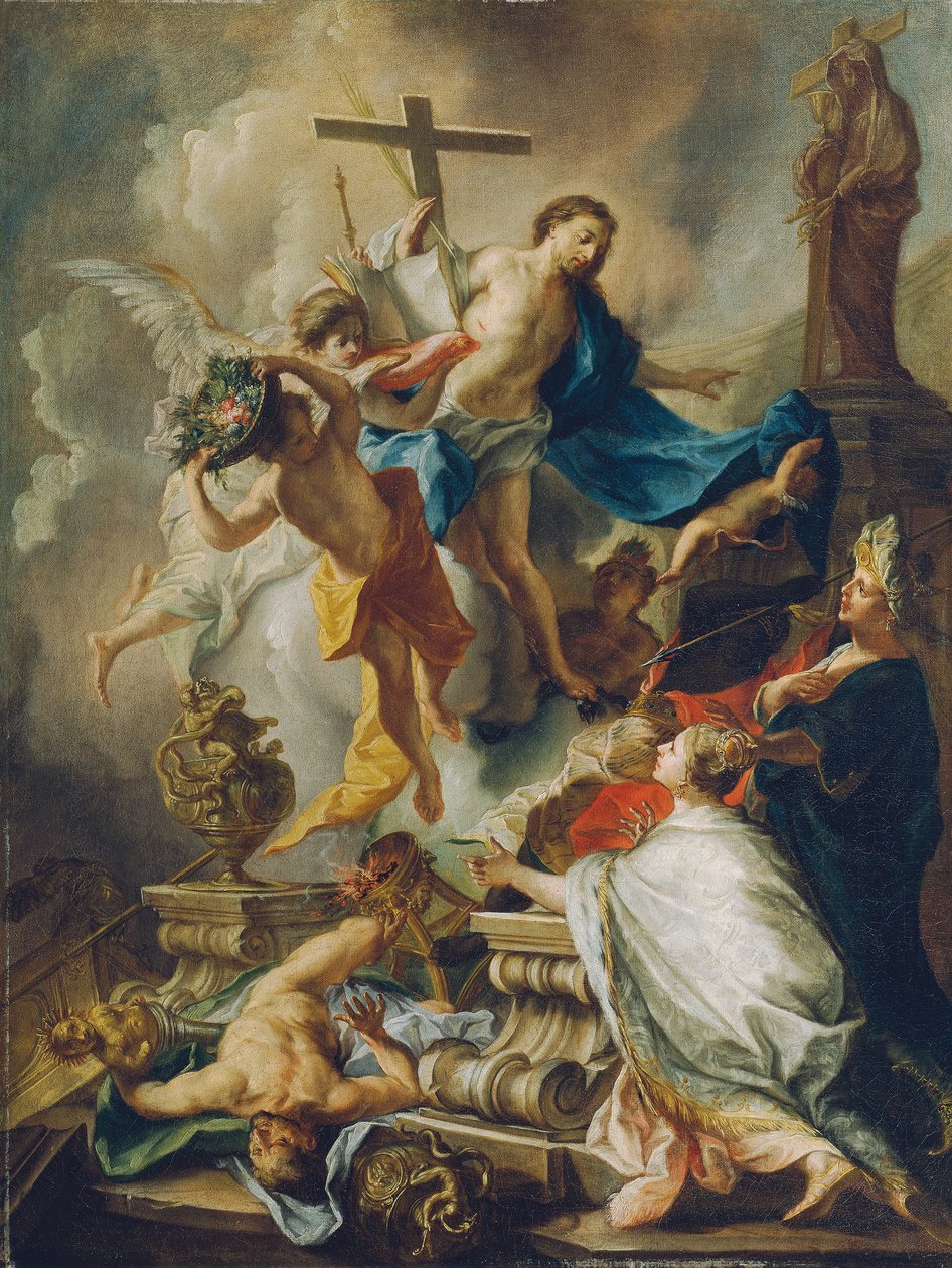 Zwycięstwo chrześcijaństwa nad pogaństwem autorstwa Johann Evangelist Holzer