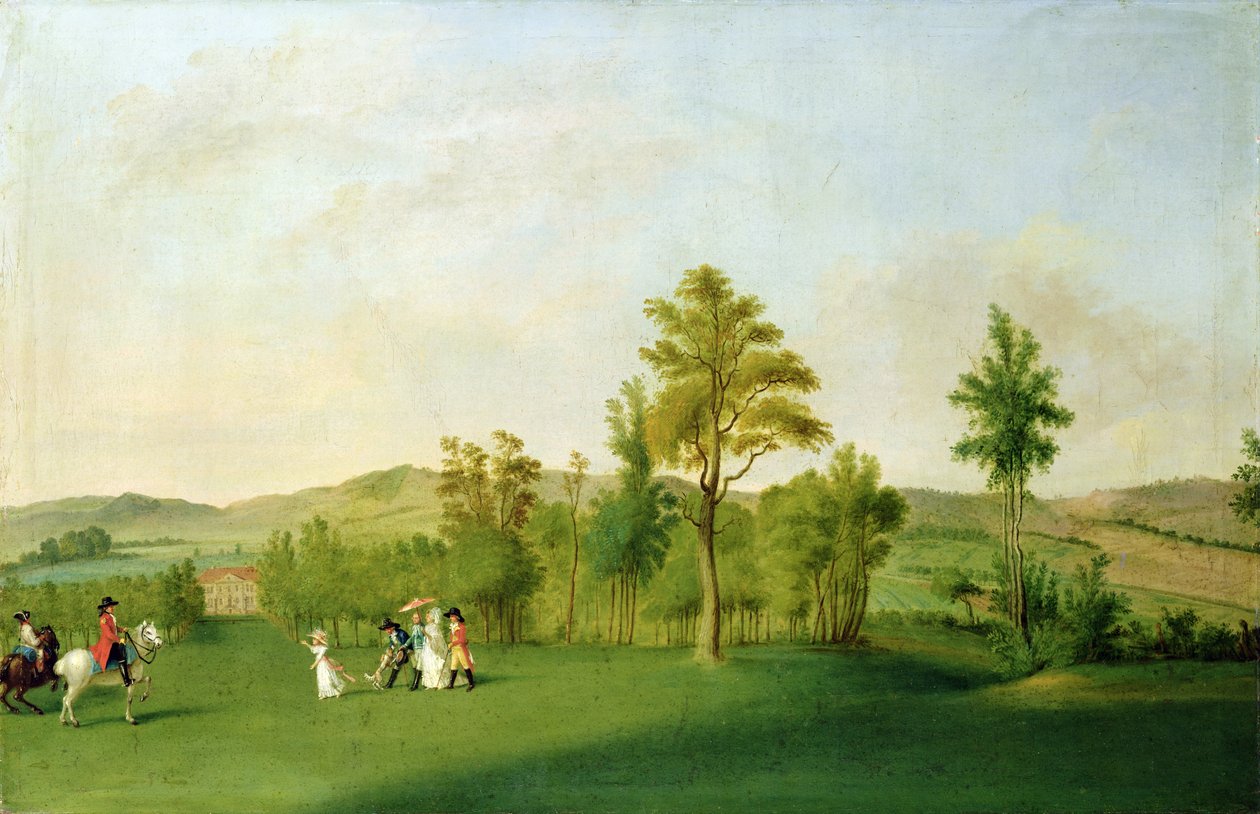 Krajobraz z postaciami autorstwa Johann F.A. school of Tischbein