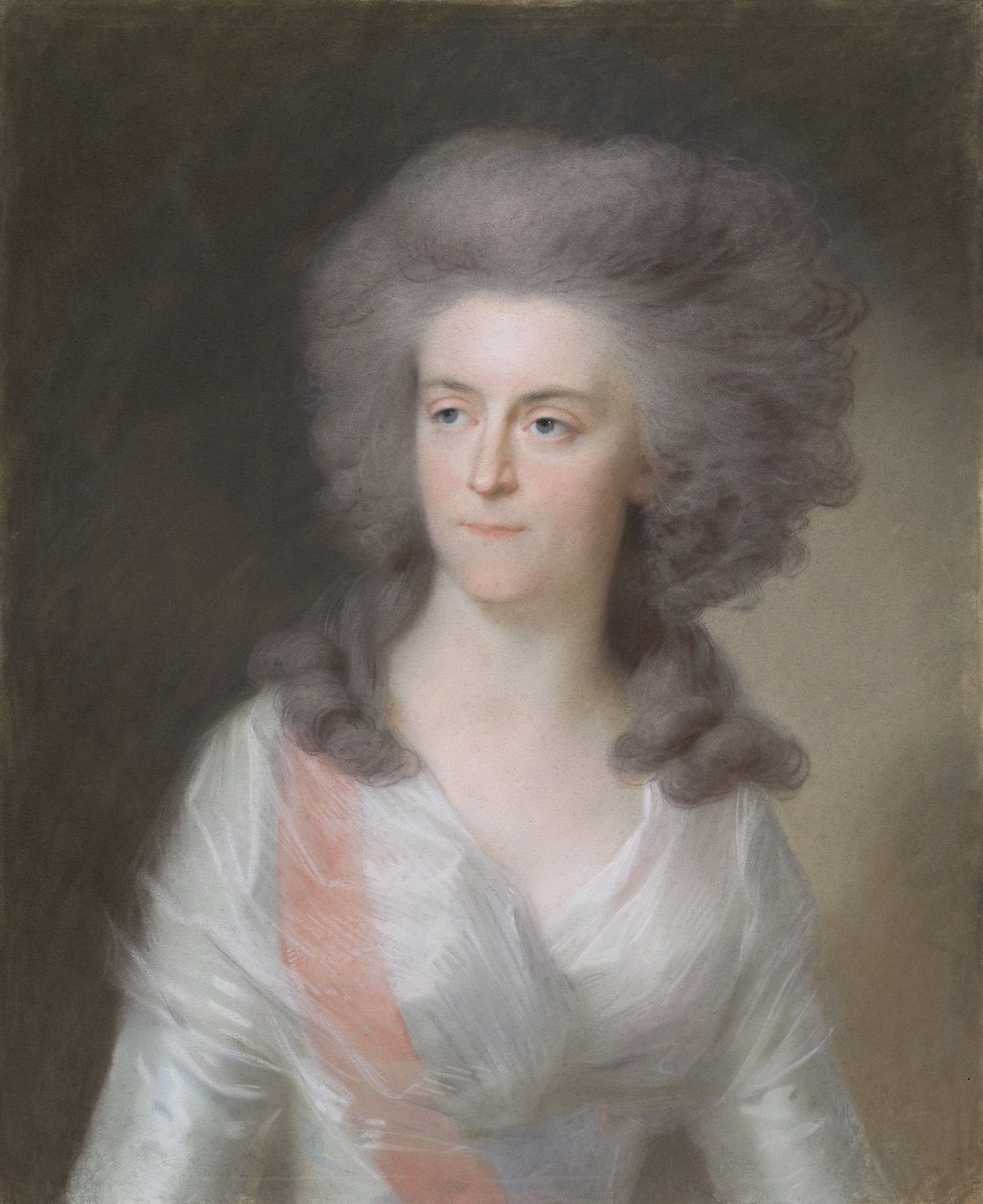 Wilhelmina Pruska, księżna Orańska, 1785-95 (pastel na pergaminie) autorstwa Johann Friedrich August Tischbein