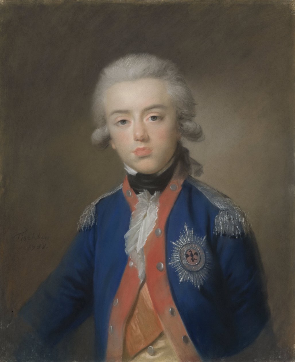 Willem George Frederik (Frederik; 1774-99), książę Orange-Nassau. Syn księcia Williama V autorstwa Johann Friedrich August Tischbein