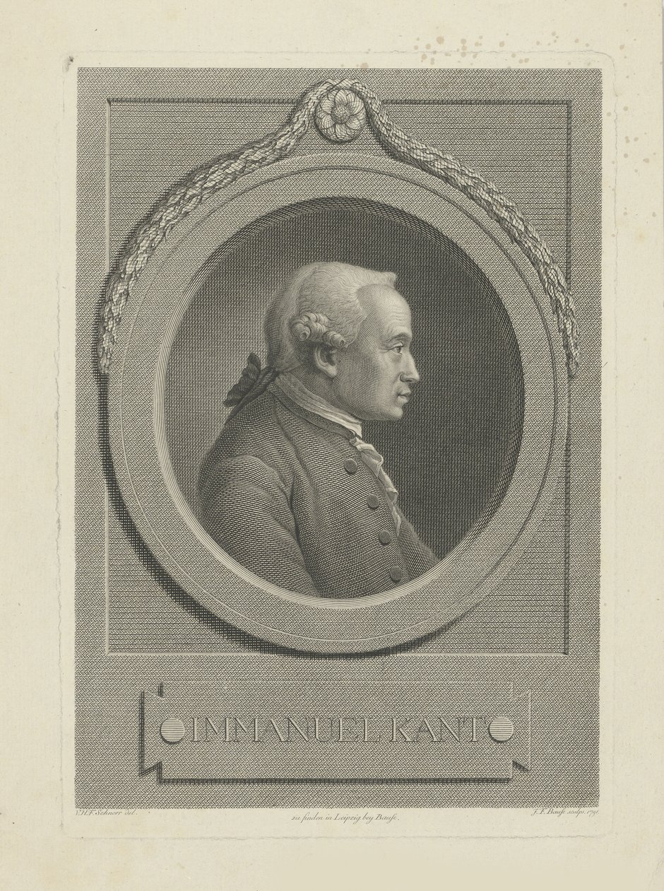 Portret Immanuela Kanta 1724-1804, 1791. autorstwa Johann Friedrich Bause