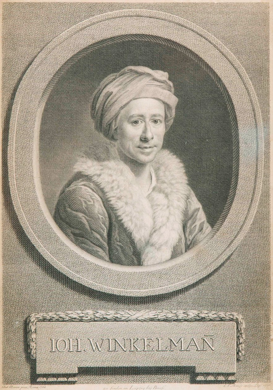 Portret historyka sztuki i archeologa Johanna Joachima Winckelmanna 1717-1768, 1776. autorstwa Johann Friedrich Bause