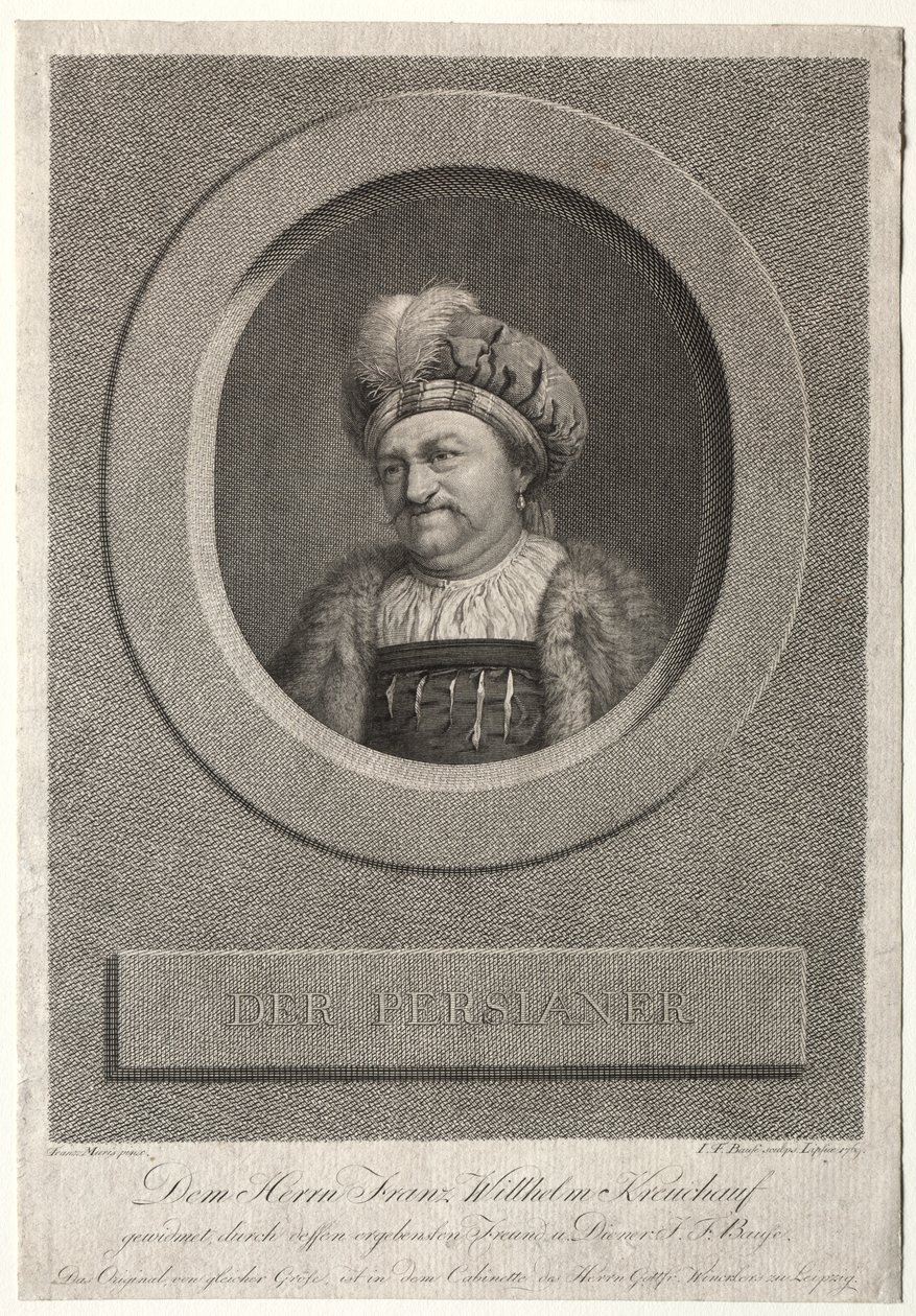 Pers - Portret Franza Wilhelma Kreuchauf autorstwa Johann Friedrich Bause