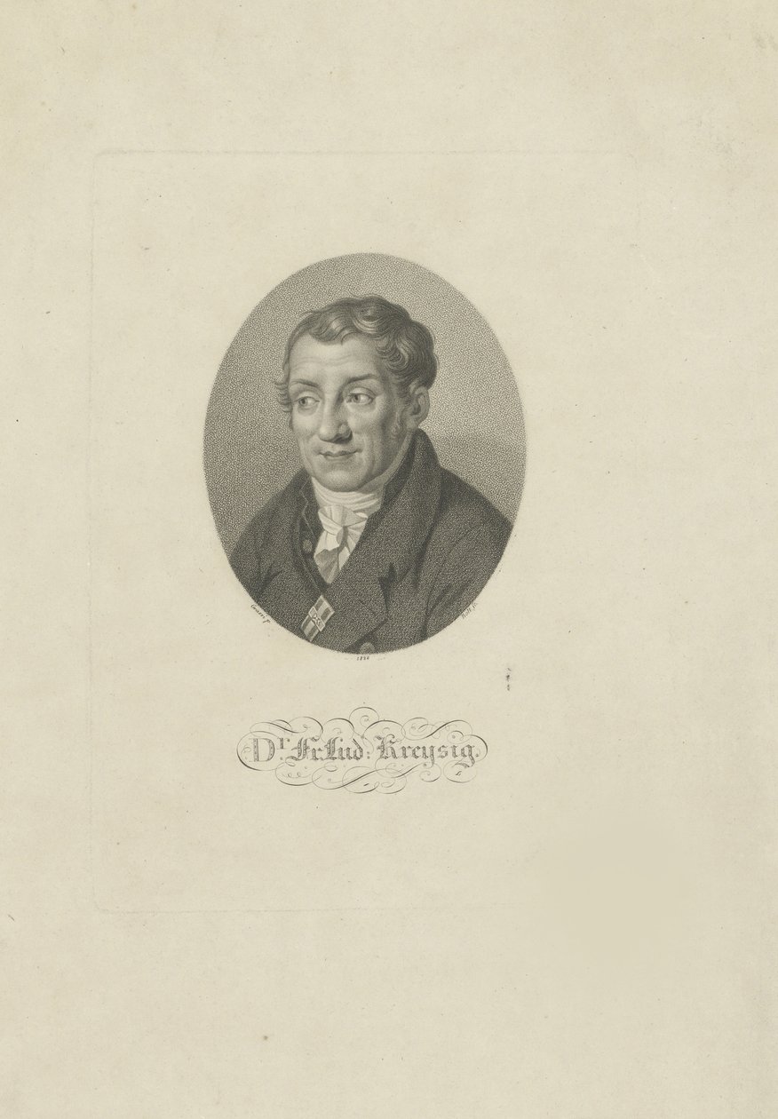 Portret Friedricha Ludwiga Kreysiga 1770-1839 , 1826. autorstwa Johann Friedrich Bolt