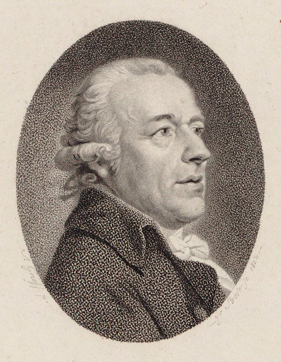Portret kompozytora Johanna Gottlieba Naumanna 1741-1801 , 1804. autorstwa Johann Friedrich Bolt