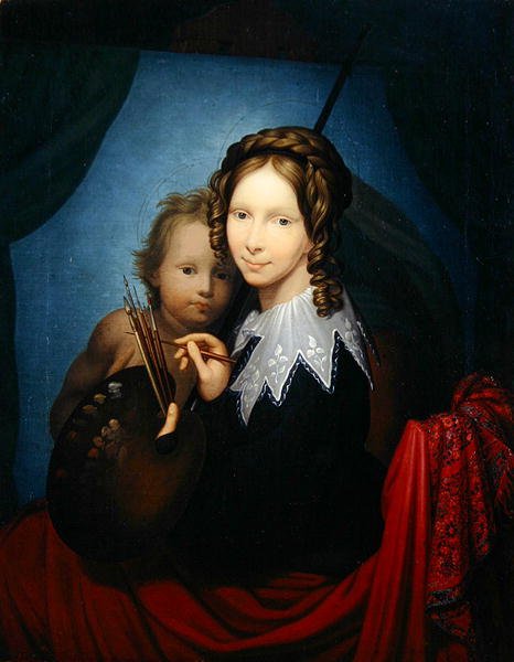 Spadkobierczyni Auguste, kopia Madonny Sykstyńskiej (olej na płótnie) autorstwa Johann Friedrich Bury