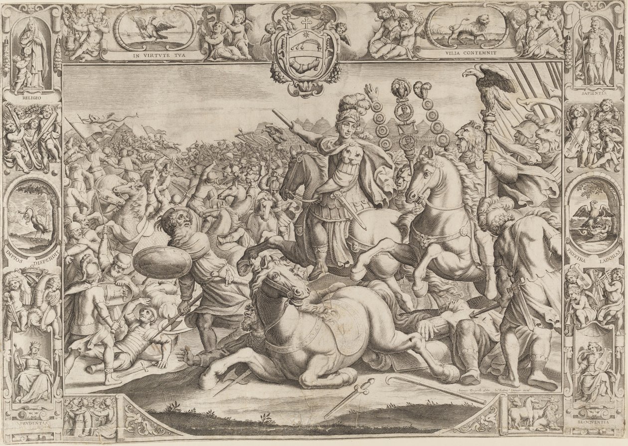 Alegoria o papieżu Urbanie VIII (Maffeo Barberini 1623-1644) autorstwa Johann Friedrich Greuter