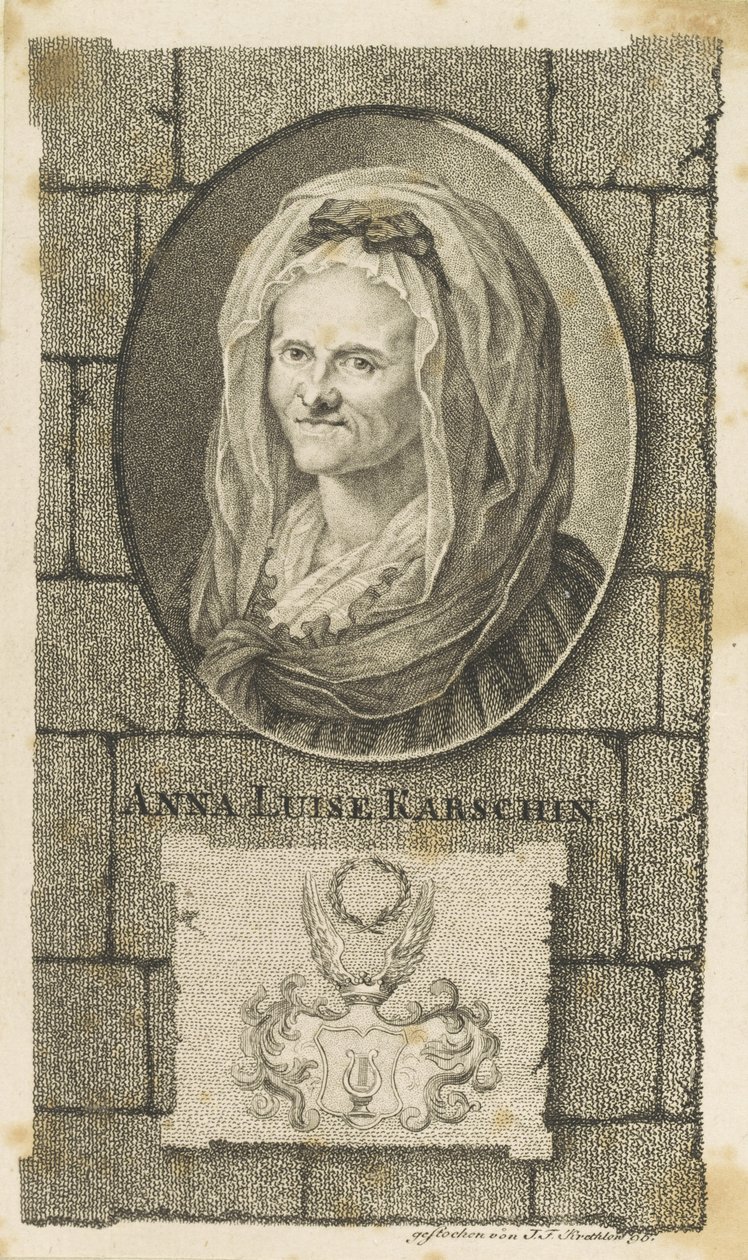 Portret Anny Louisy Karsch 1722-1791, 1796. autorstwa Johann Friedrich Krethlow