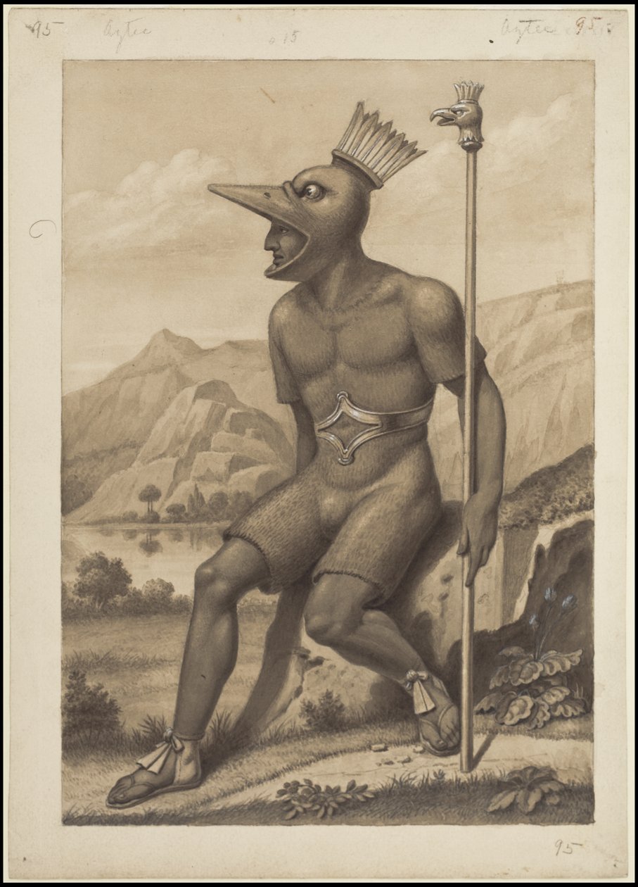 Kolekcja oryginalnych dzieł Waldecka przedstawiających Mezoamerykę, pudełko 3 z 22 autorstwa Johann Friedrich Maximilian von Waldeck