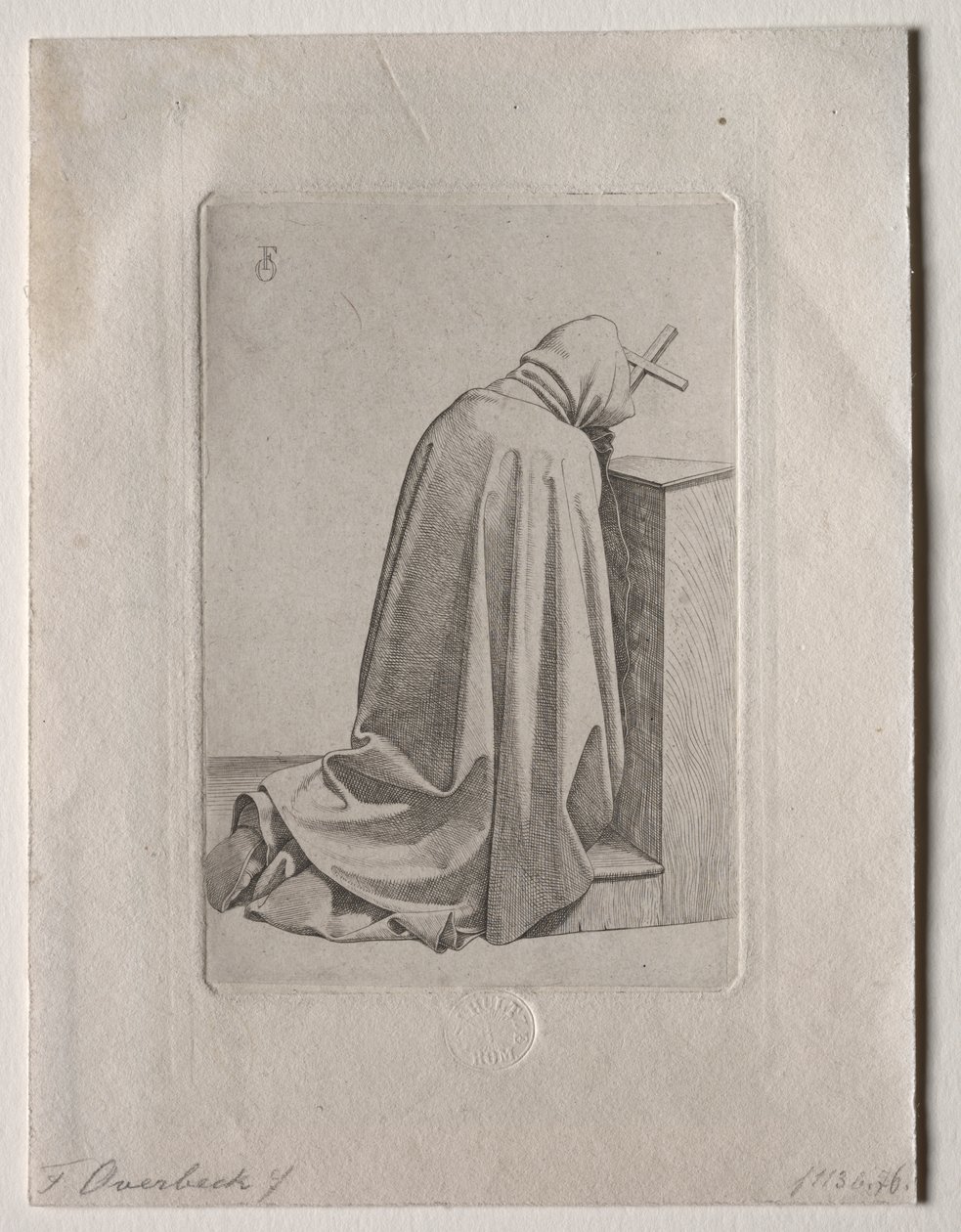 Modlący się mnich autorstwa Johann Friedrich Overbeck