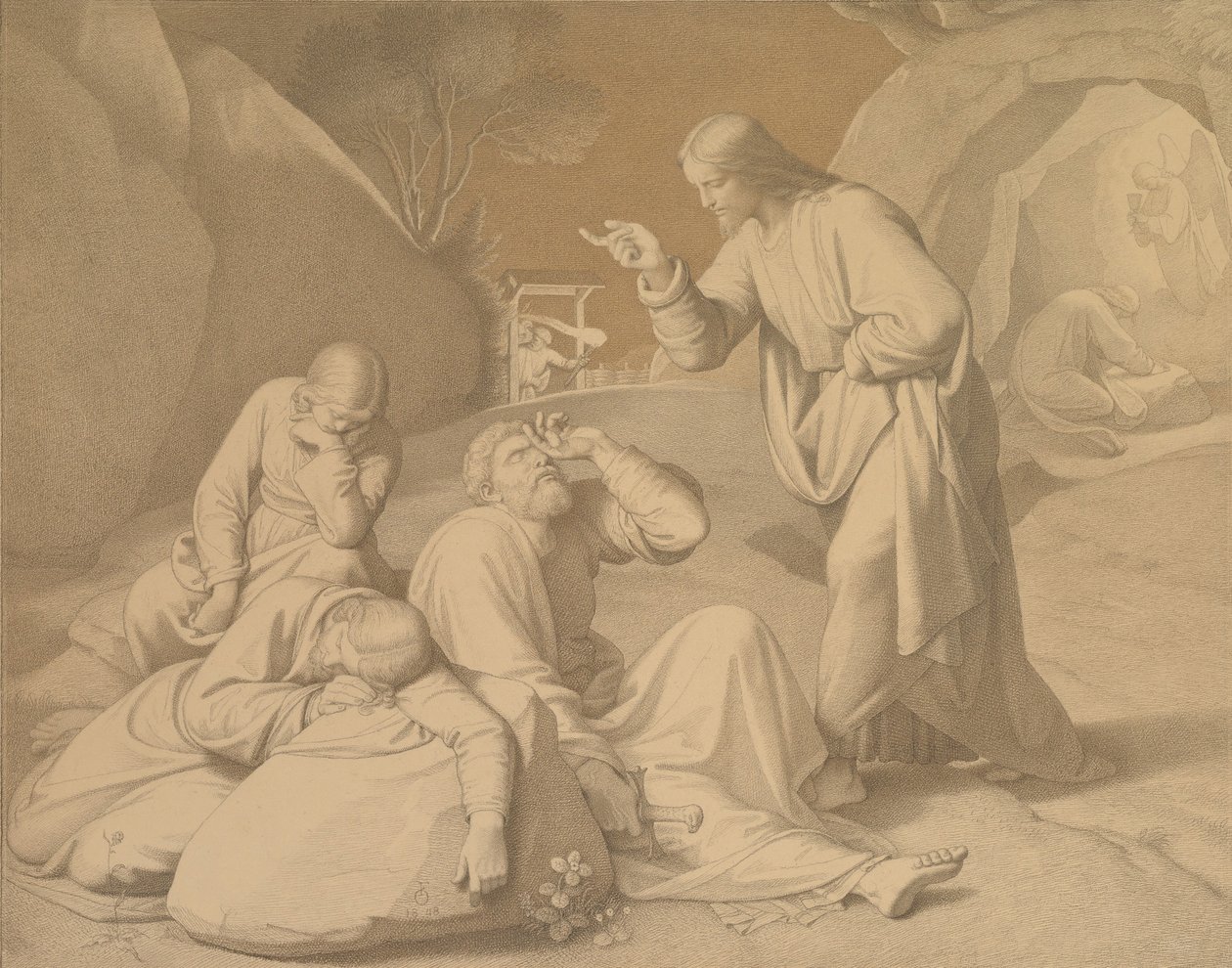 Chrystus w Ogrodzie Getsemani, 1848. autorstwa Johann Friedrich Overbeck