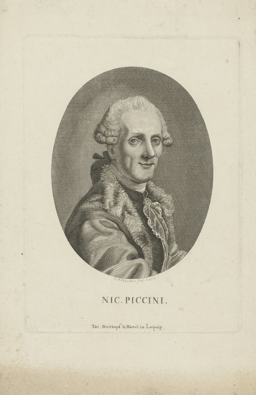 Portret kompozytora Niccolò Piccinniego 1728-1800, c. 1790. autorstwa Johann Friedrich Schröter