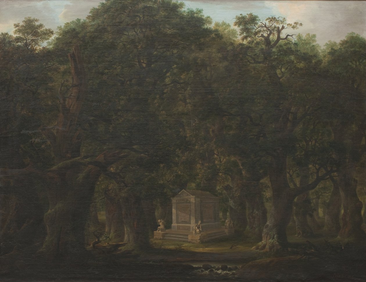 Pomnik w lesie dębowym autorstwa Johann Friedrich Weitsch