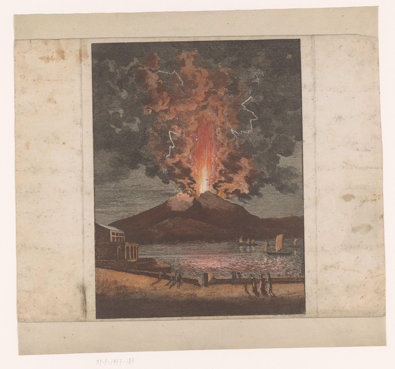 Erupcja wulkanu autorstwa Johann Friedrich Wizani