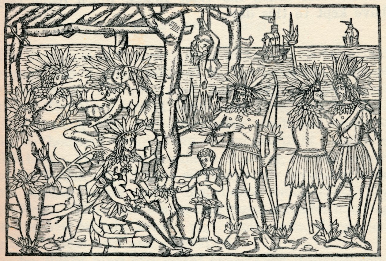Pierwsza Reprezentacja Ludu Nowego Świata, 1505, 1912 autorstwa Johann Froschauer