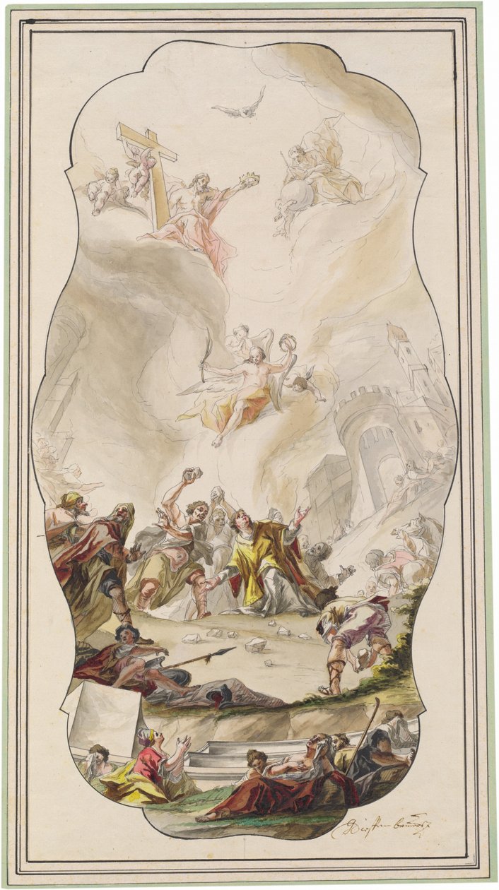 Ukamienowanie św. Szczepana autorstwa Johann Georg Dieffenbrunner